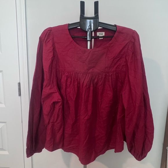 a.n.a Rich Burgundy Blouse - Picture 1 of 1